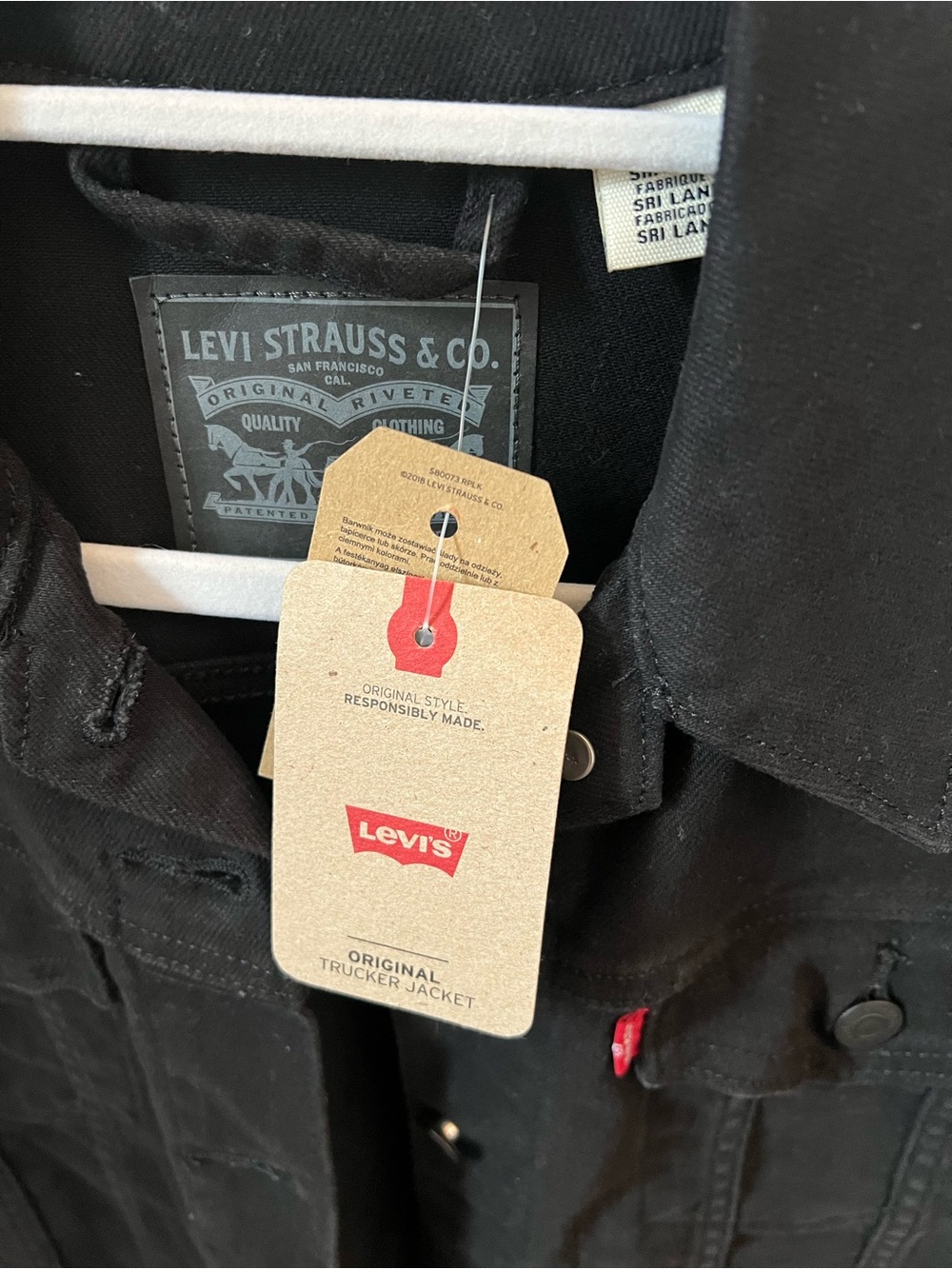 NWT Levi’s Original Trucker Jacket – Women’s Large – Black - Picture 8 of 11